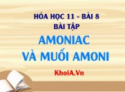 Bài tập về Amoniac và Muối Amoni: Giải bài tập 1, 2, 3, 4, 5, 6, 7, 8 trang 37, 38 SGK Hóa 11 bài 8